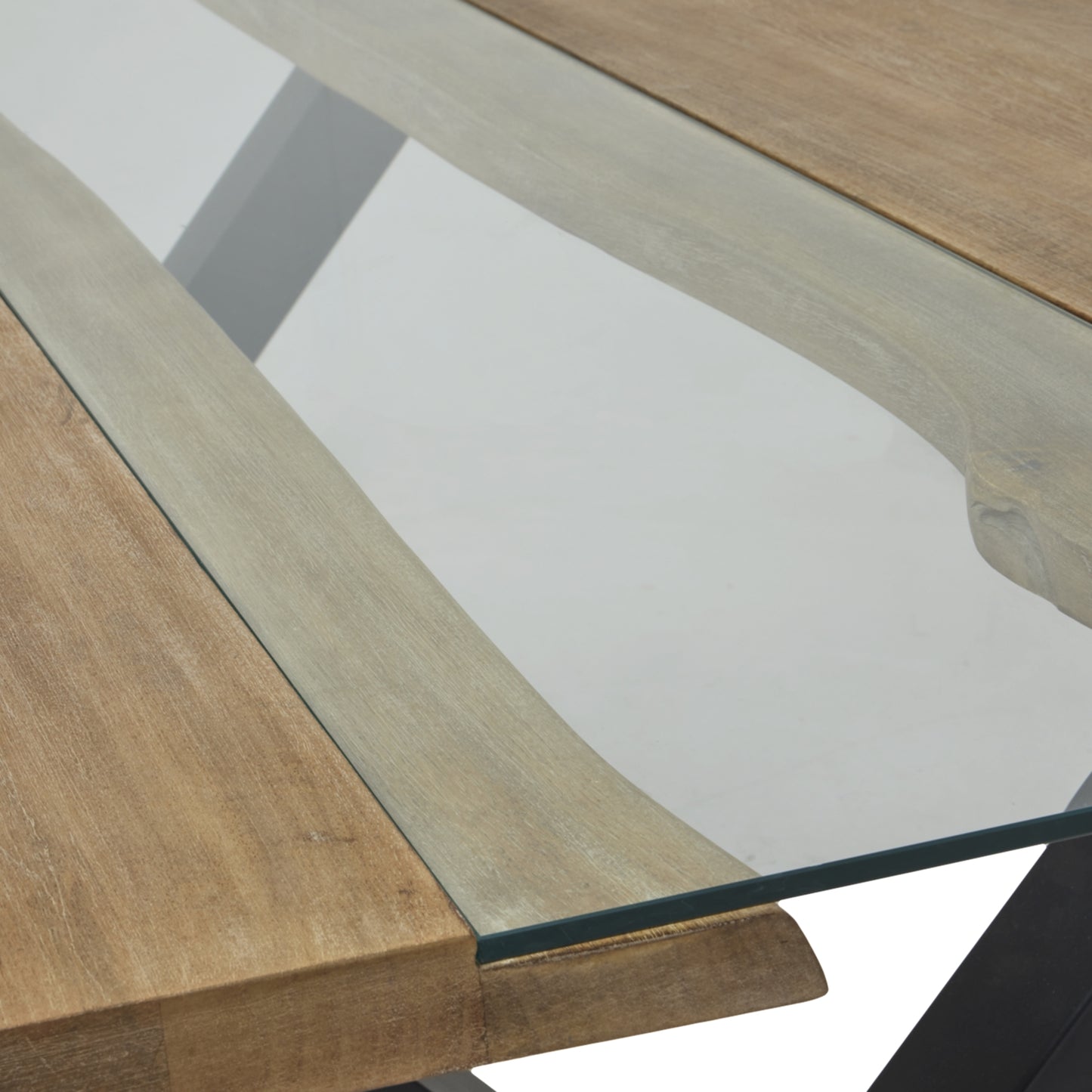 Live Edge Large Light Acacia River Dining Table