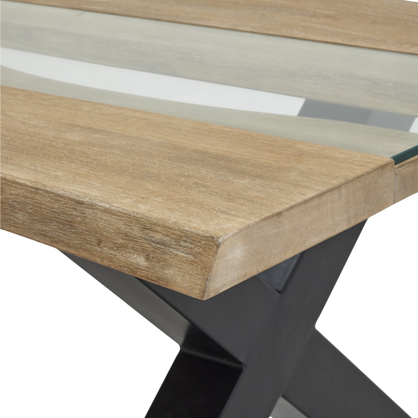 Live Edge Light Acacia River Coffee Table