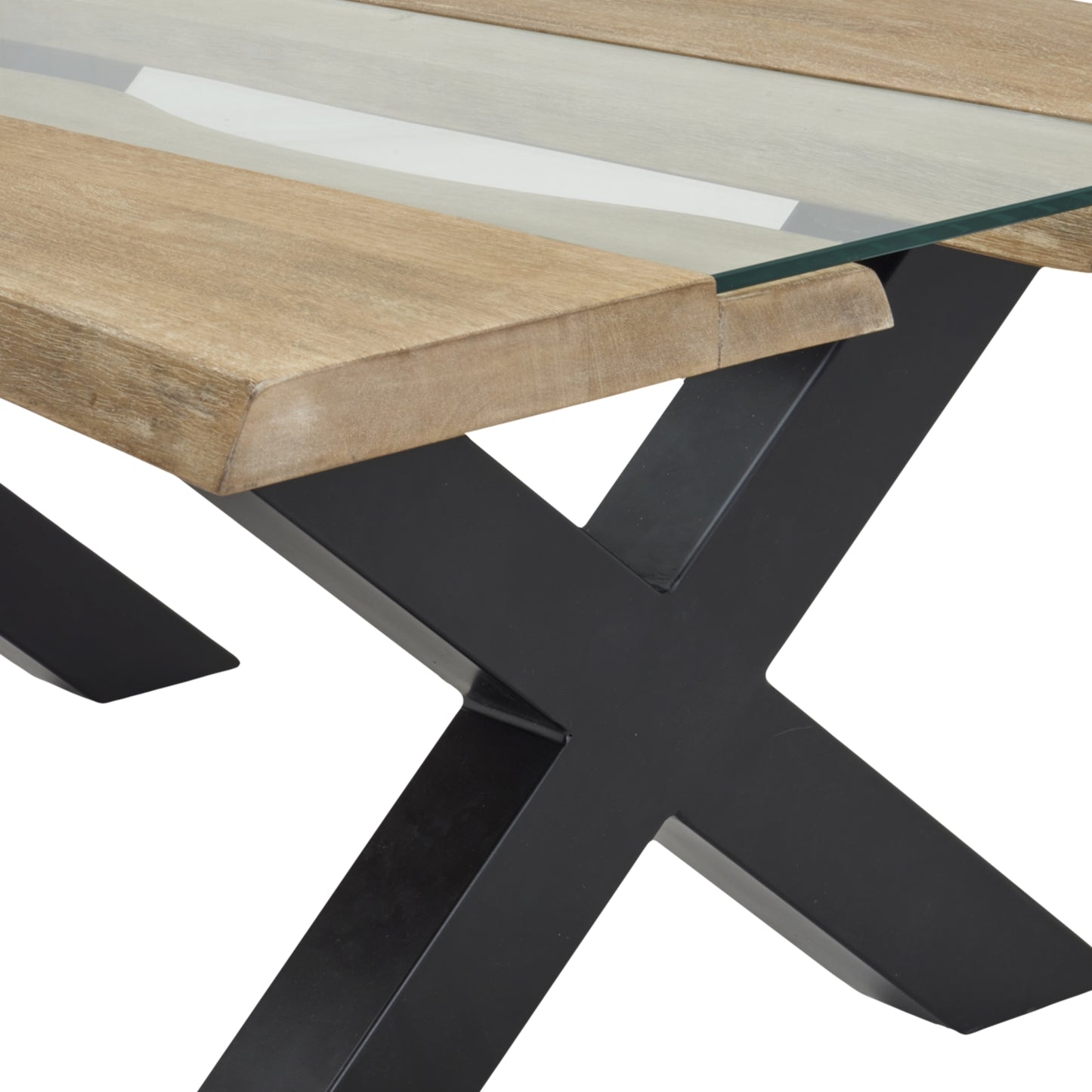 Live Edge Light Acacia River Coffee Table