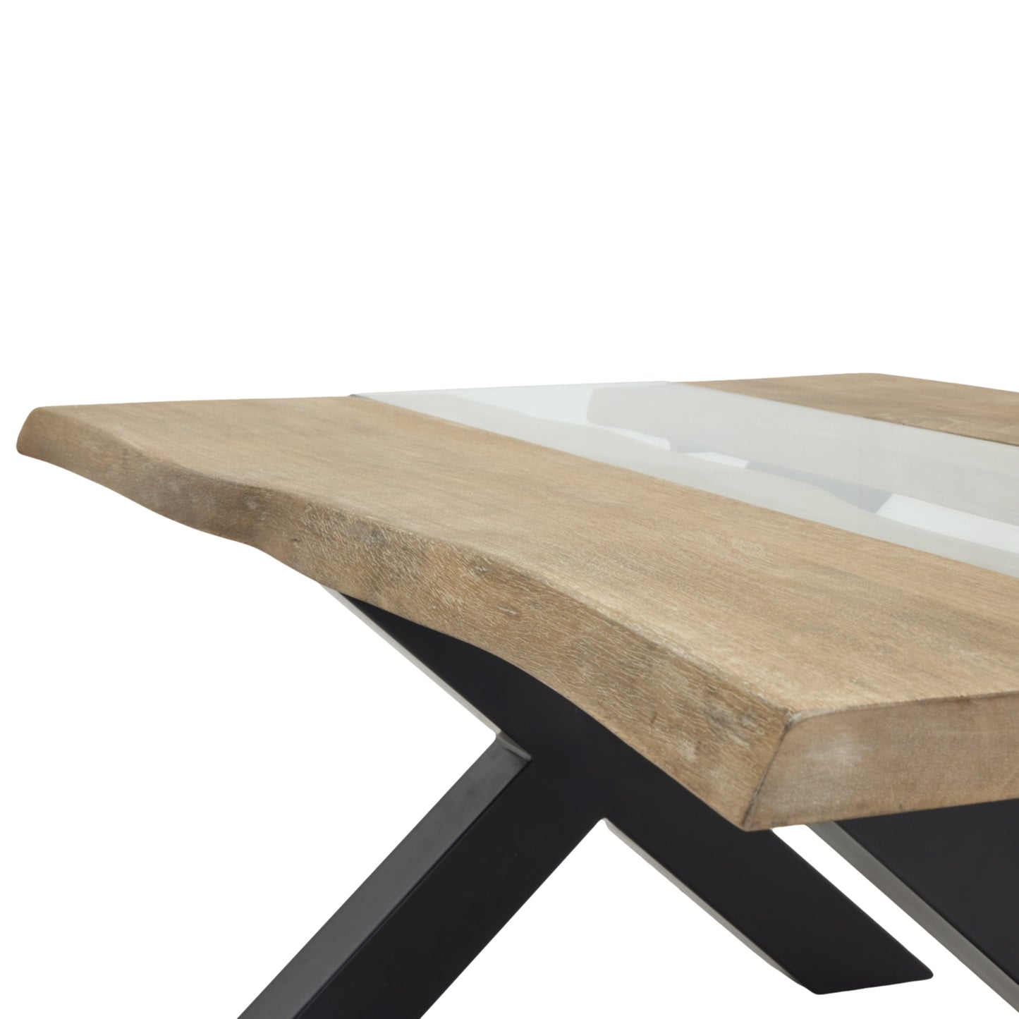 Live Edge Light Acacia River Coffee Table
