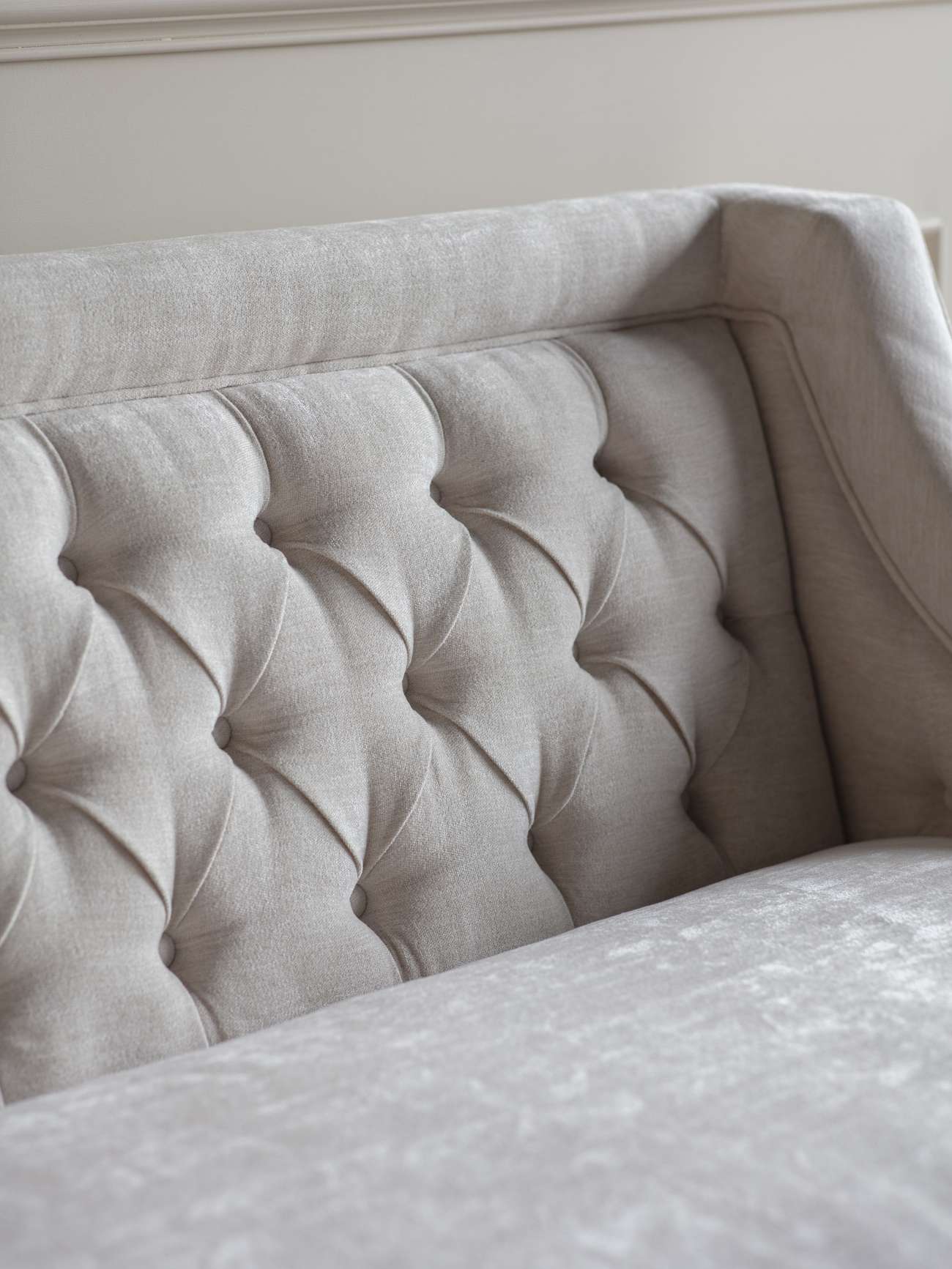 Theodore Buttoned Sofa Ivory
