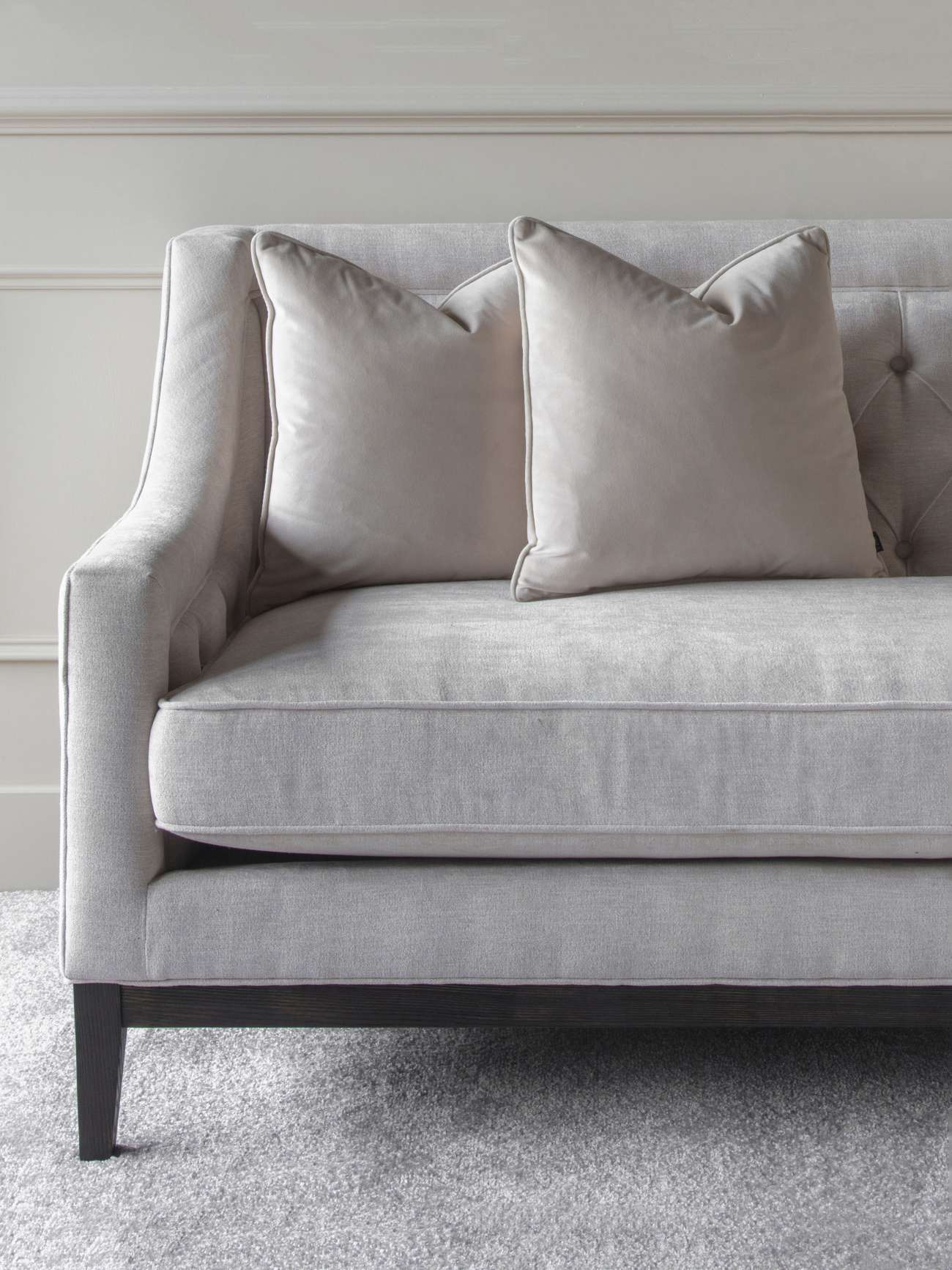 Theodore Buttoned Sofa Ivory