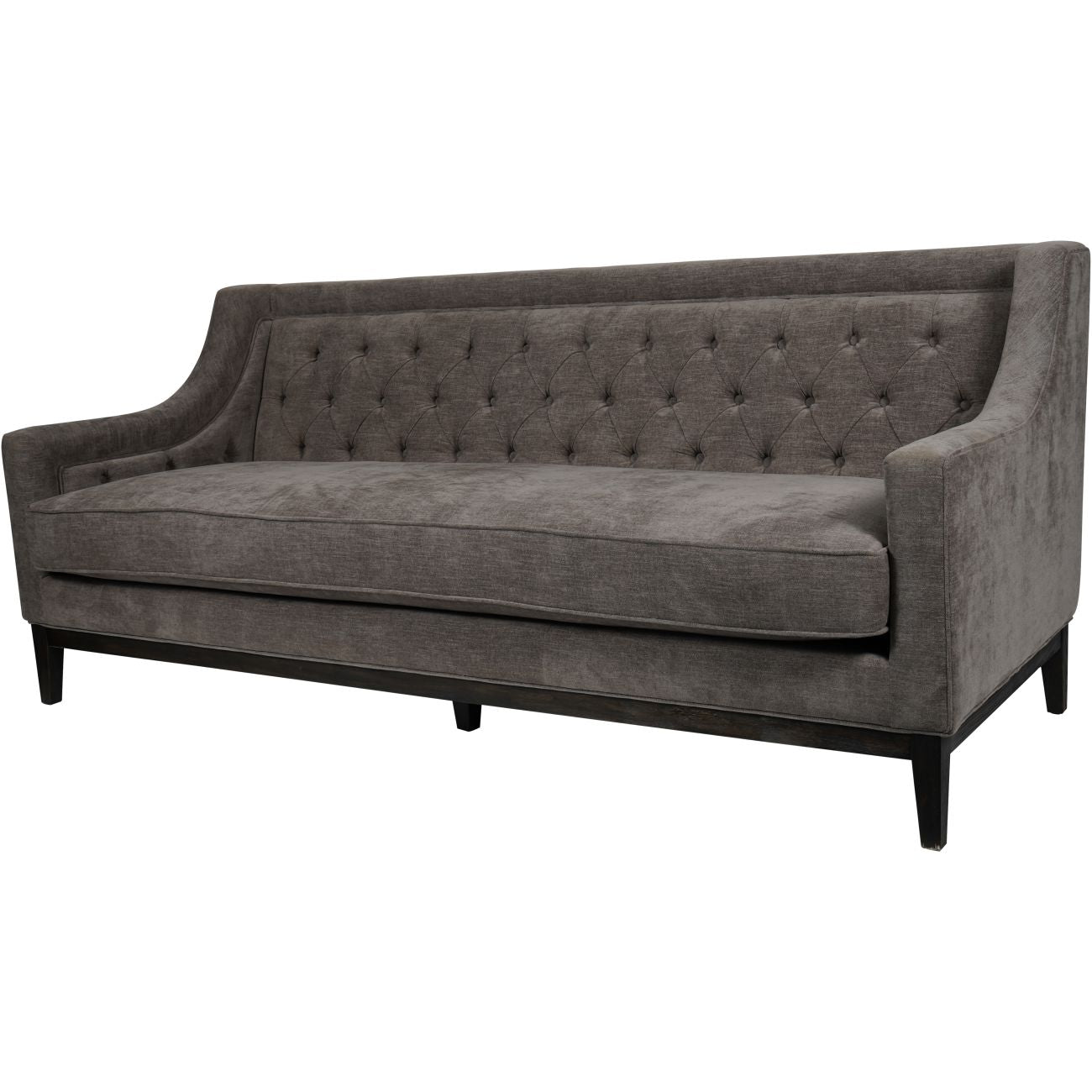 Theodore Buttoned Sofa Warm Grey