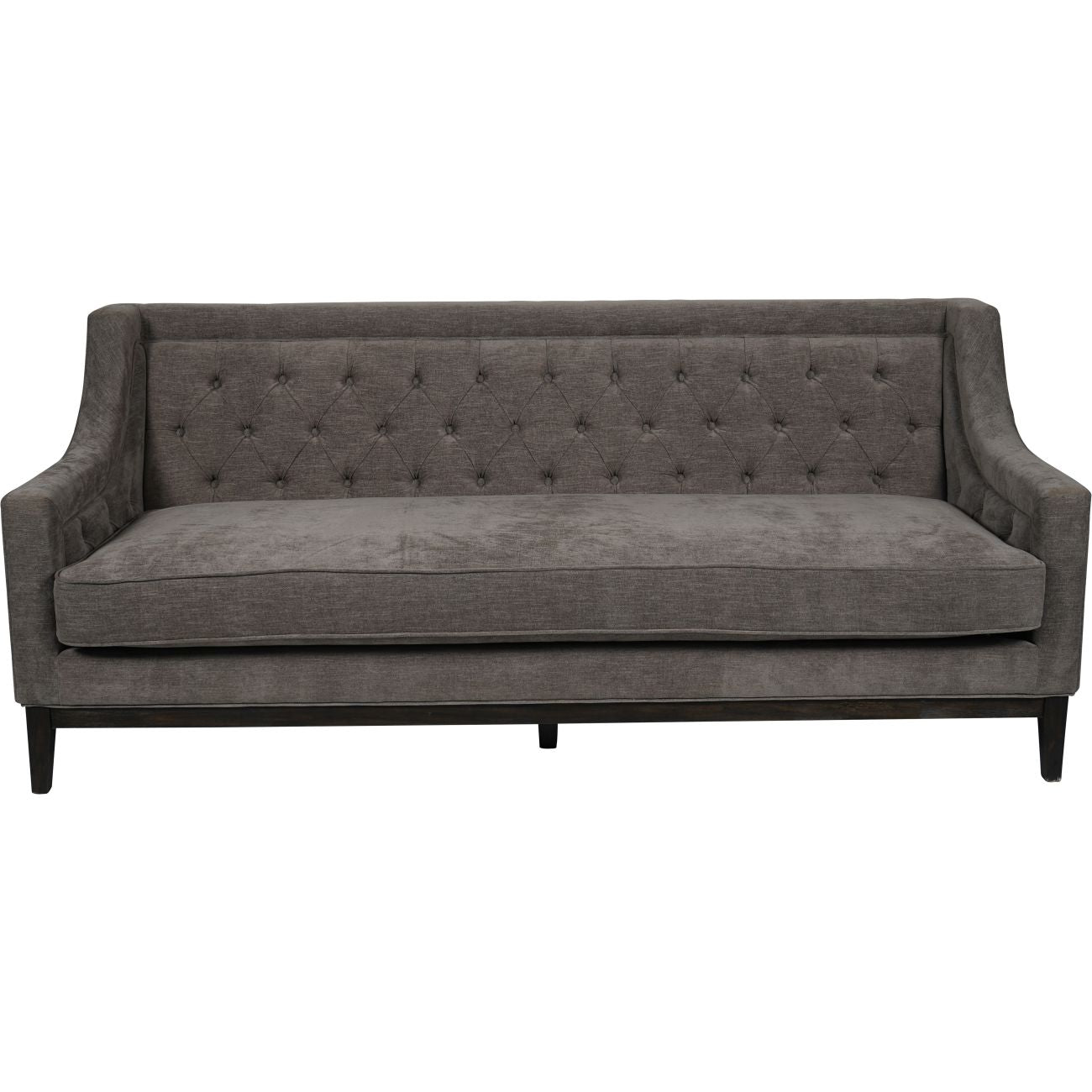 Theodore Buttoned Sofa Warm Grey