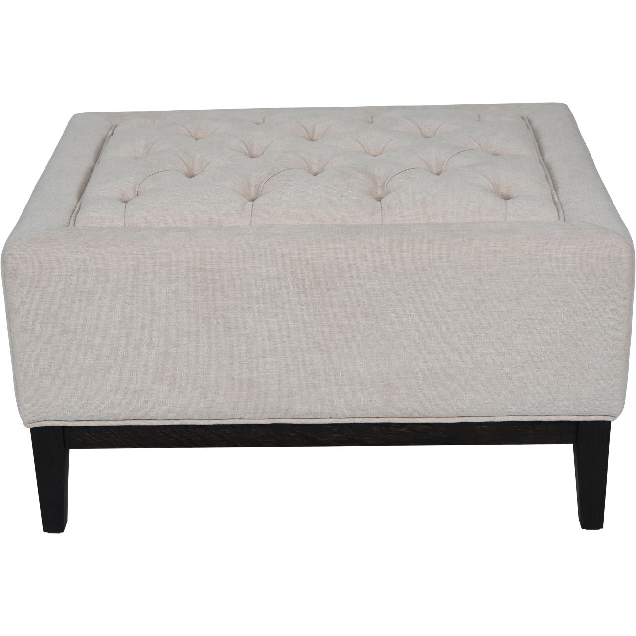 Theodore Buttoned Stool Ivory
