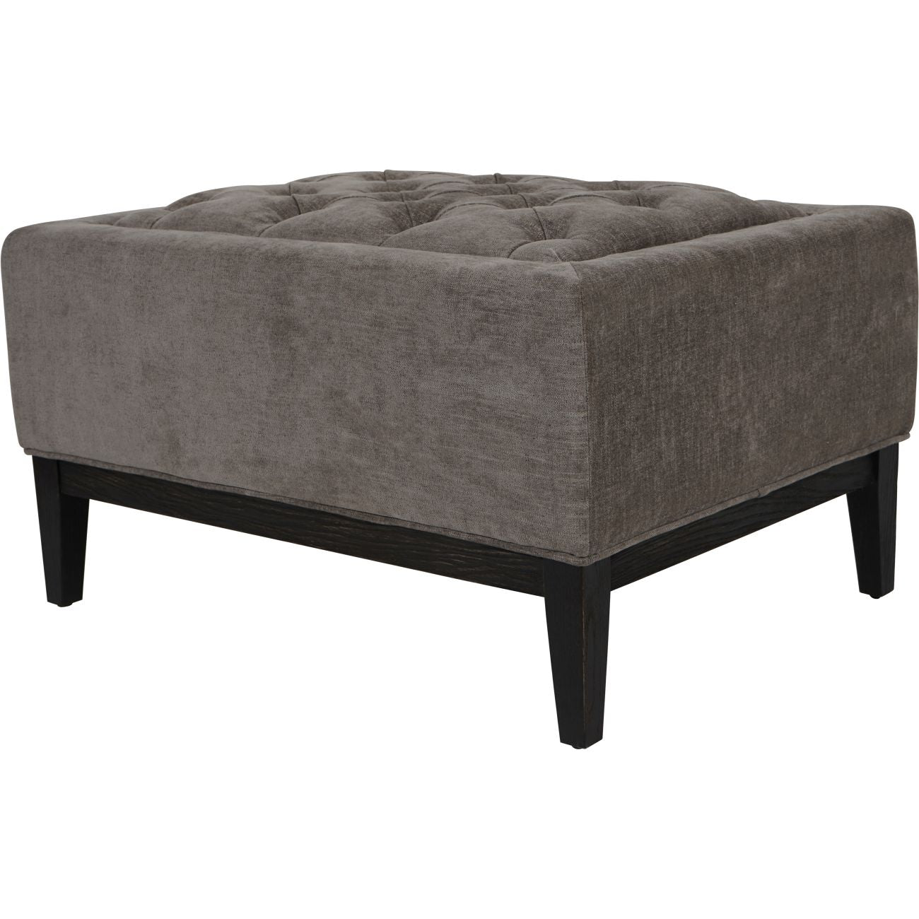 Theodore Buttoned Stool Warm Grey