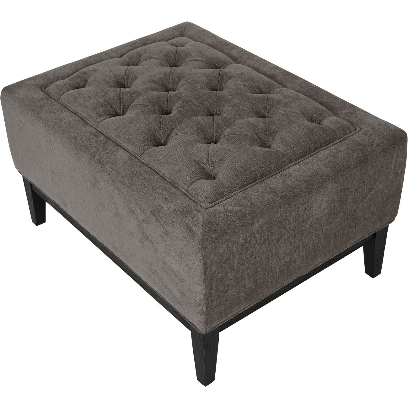 Theodore Buttoned Stool Warm Grey