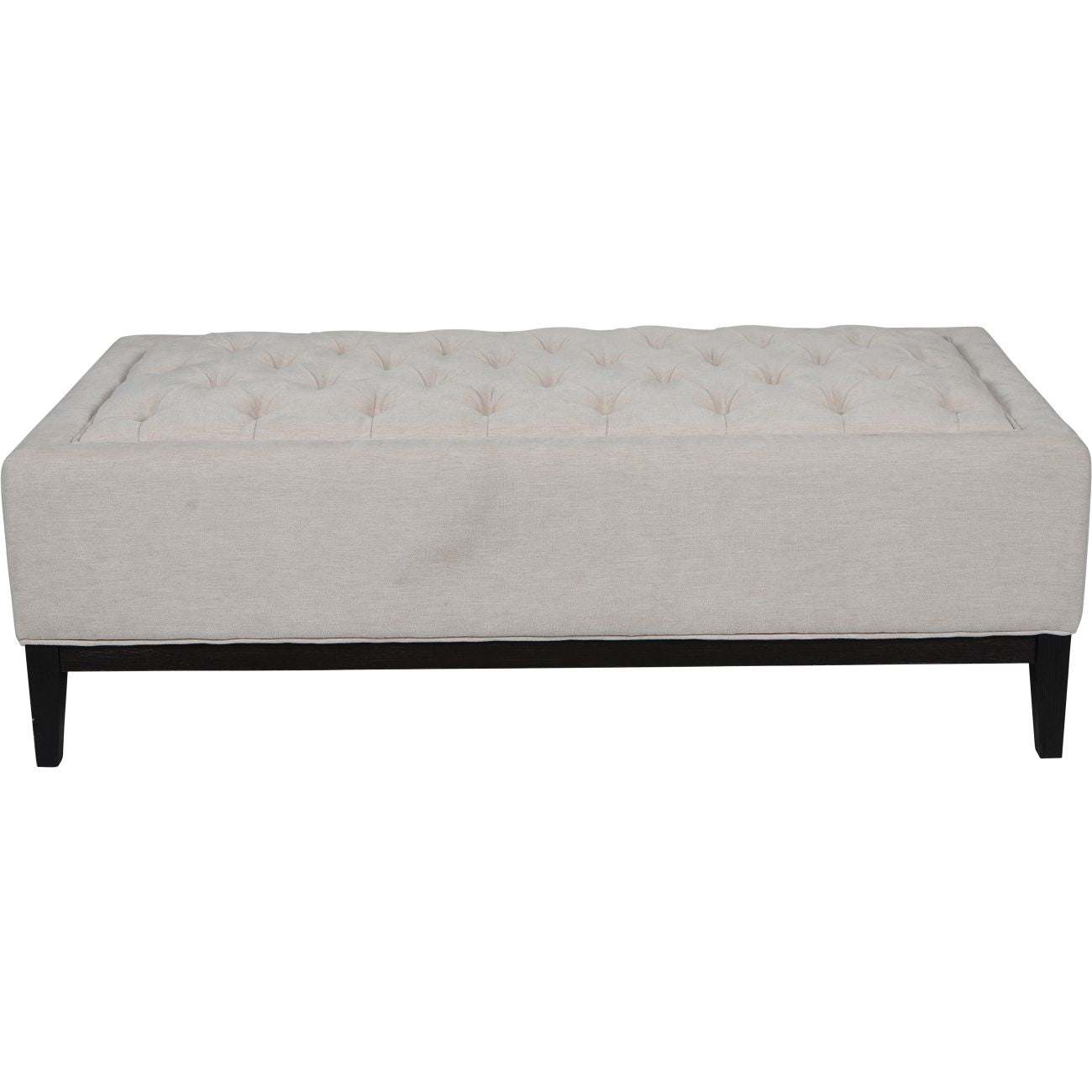 Theodore Buttoned XL Ottoman Ivory