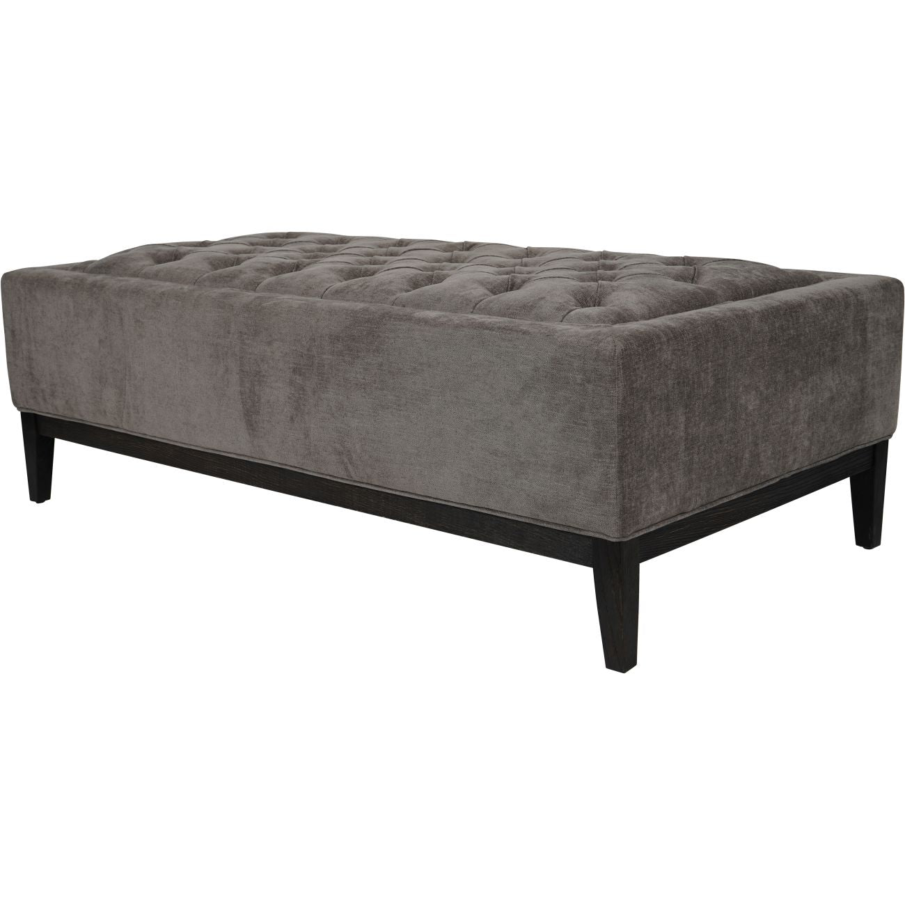 Theodore Buttoned XL Ottoman Warm Grey