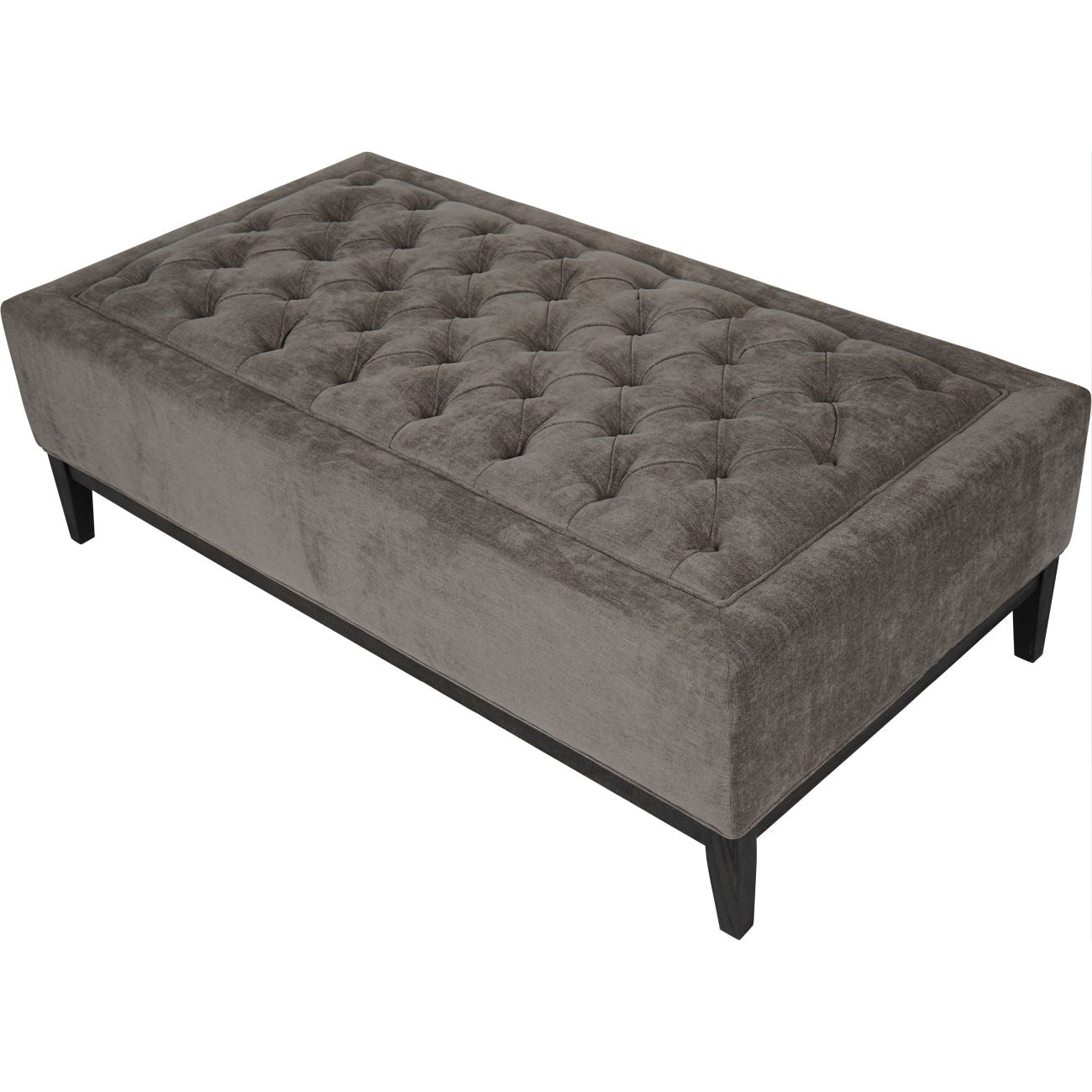 Theodore Buttoned XL Ottoman Warm Grey