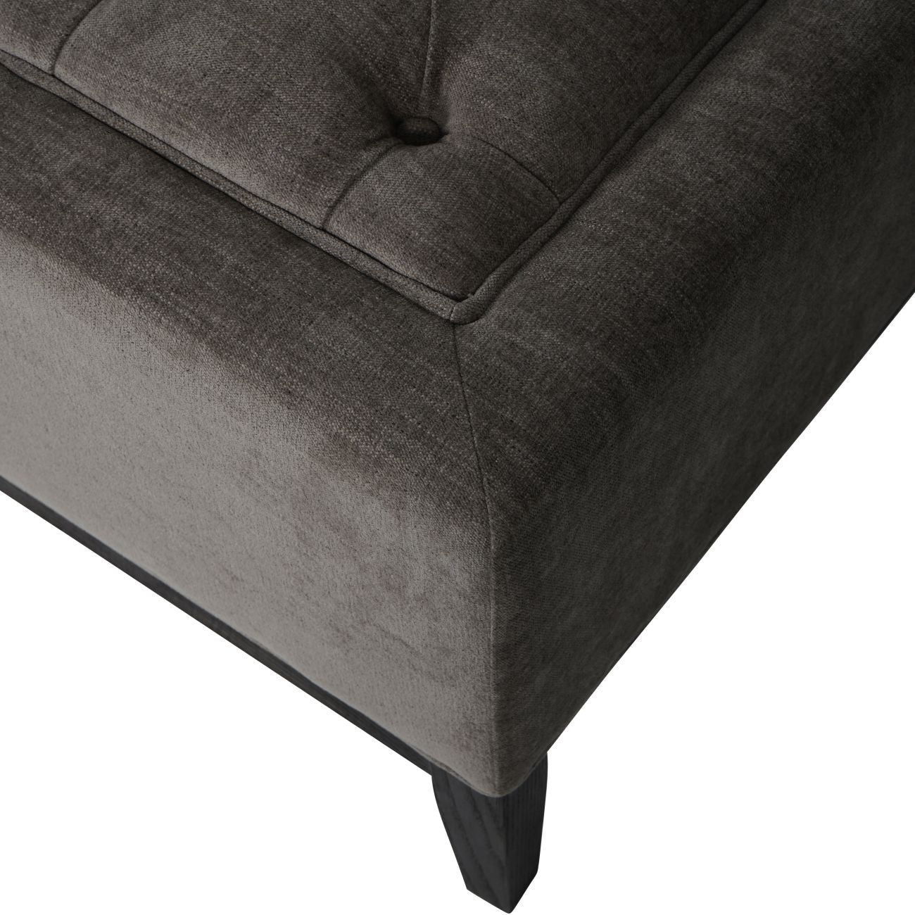 Theodore Buttoned XL Ottoman Warm Grey