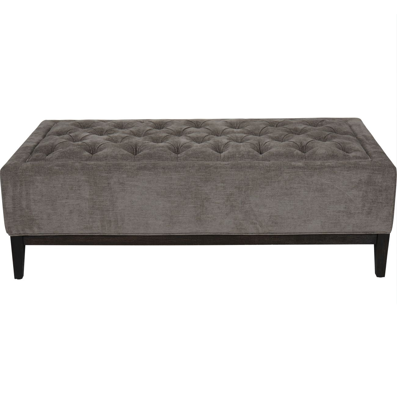 Theodore Buttoned XL Ottoman Warm Grey
