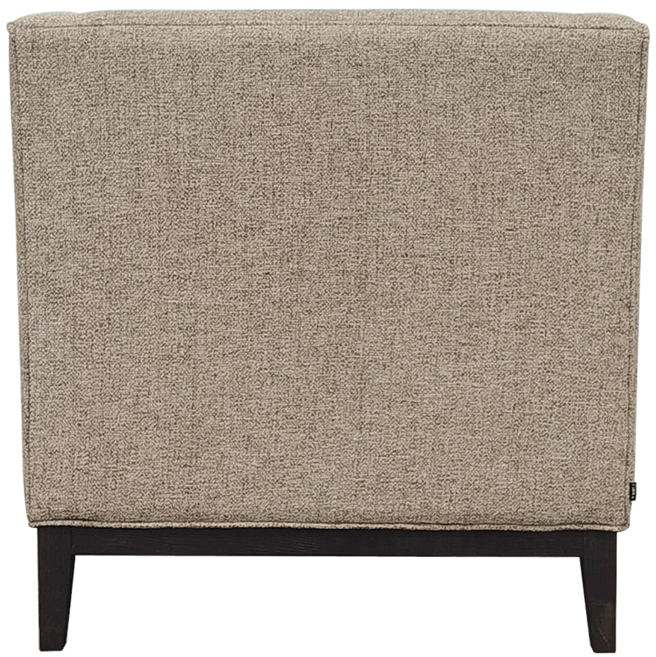 Theodore Buttoned Armchair Dark Taupe