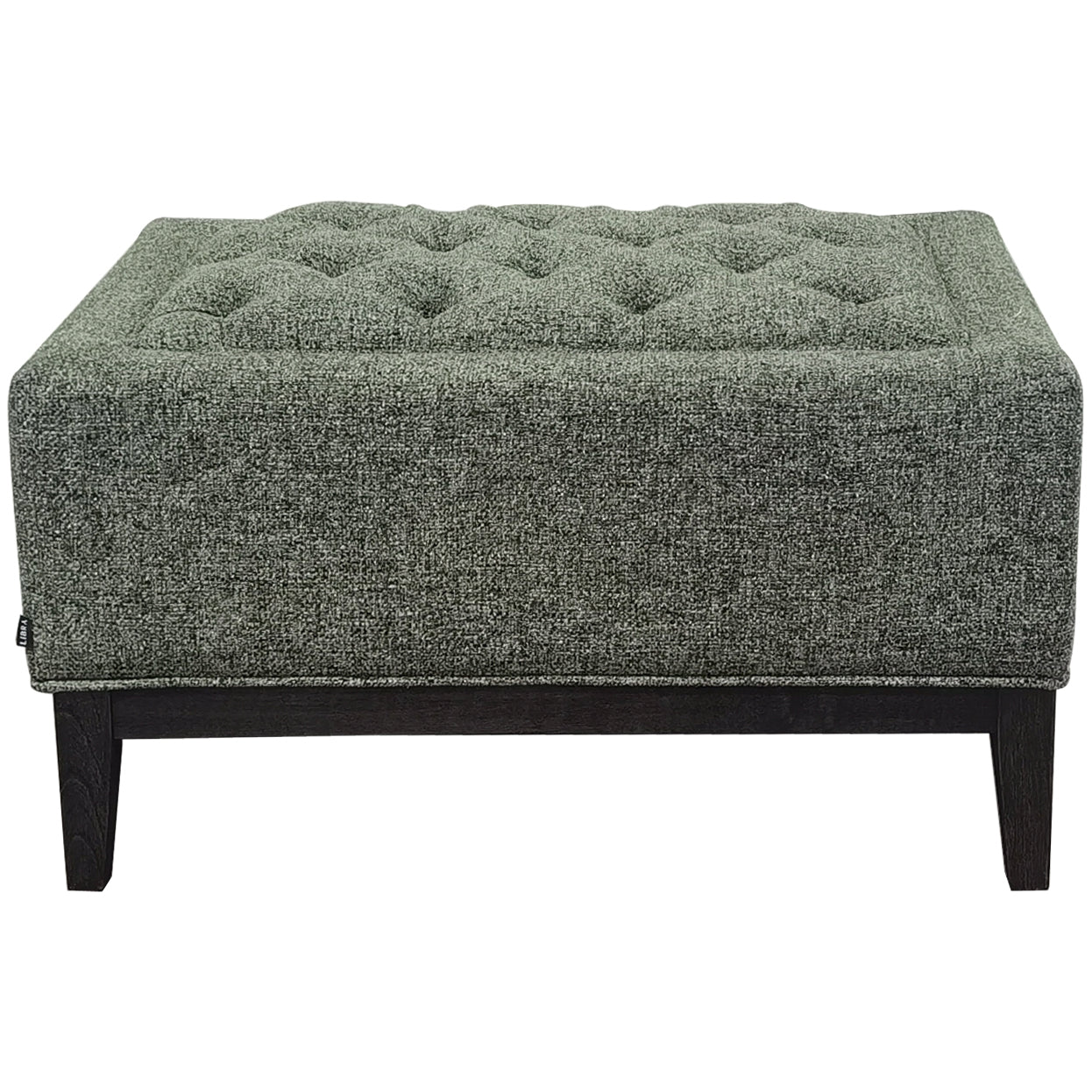 Theodore Buttoned Stool Forest Green