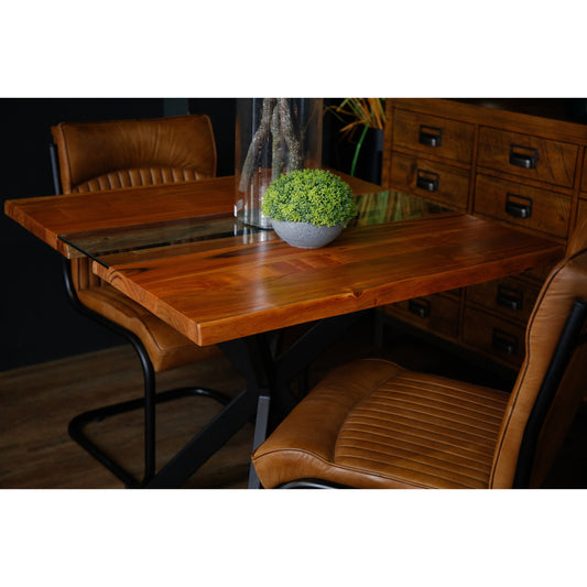 Live Edge Square River Dining Table