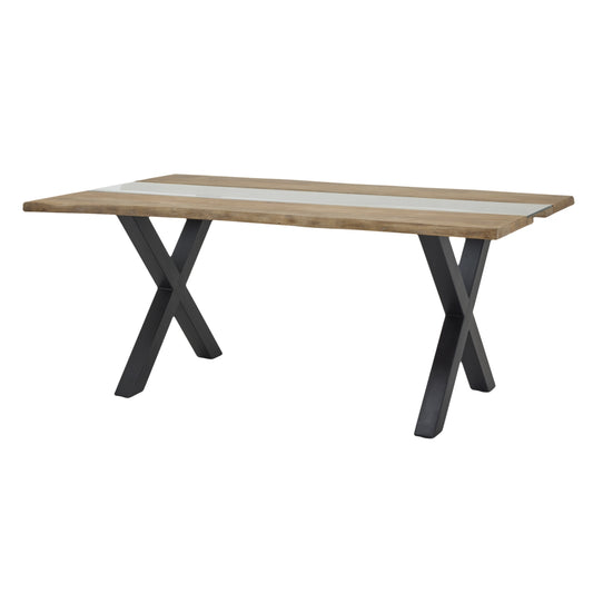 Live Edge Large Light Acacia River Dining Table