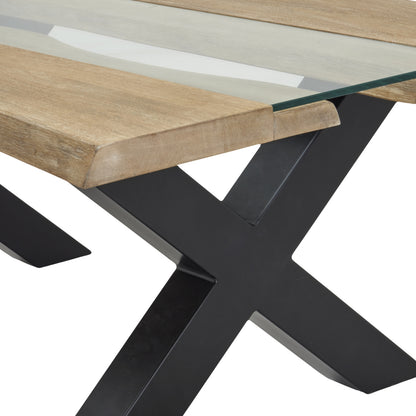 Live Edge Light Acacia River Coffee Table