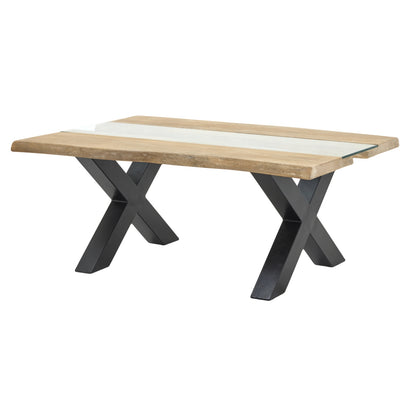 Live Edge Light Acacia River Coffee Table