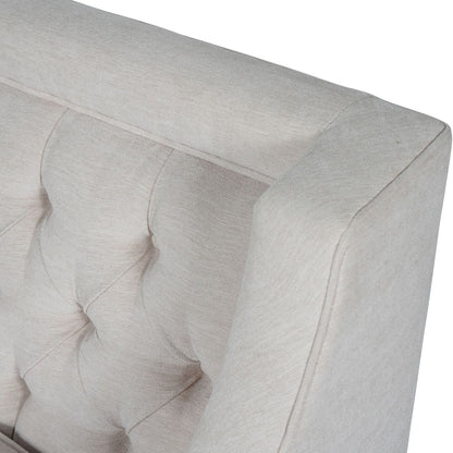 Theodore Buttoned Armchair Ivory