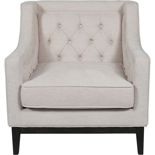 Theodore Buttoned Armchair Ivory