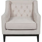 Theodore Buttoned Armchair Ivory