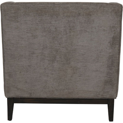 Theodore Buttoned Armchair Warm Grey