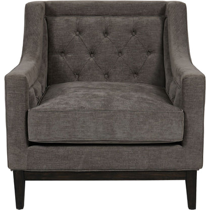 Theodore Buttoned Armchair Warm Grey