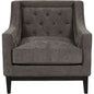 Theodore Buttoned Armchair Warm Grey