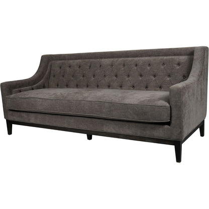 Theodore Buttoned Sofa Warm Grey