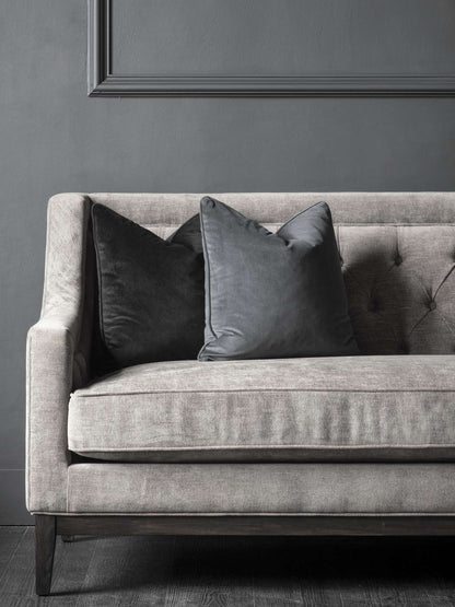 Theodore Buttoned Sofa Warm Grey