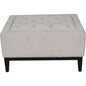 Theodore Buttoned Stool Ivory