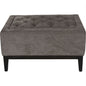 Theodore Buttoned Stool Warm Grey
