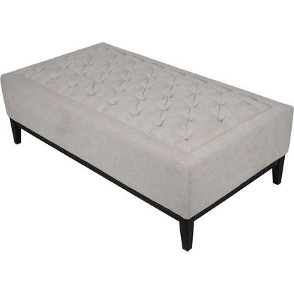 Theodore Buttoned XL Ottoman Ivory