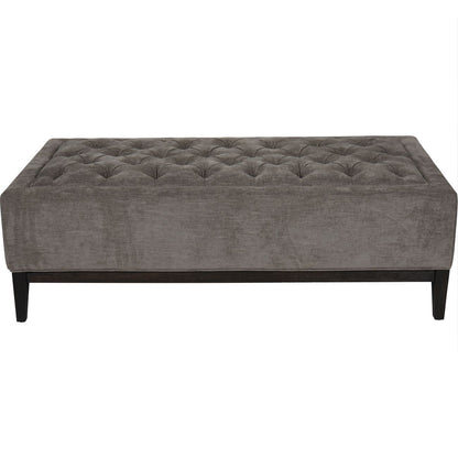 Theodore Buttoned XL Ottoman Warm Grey