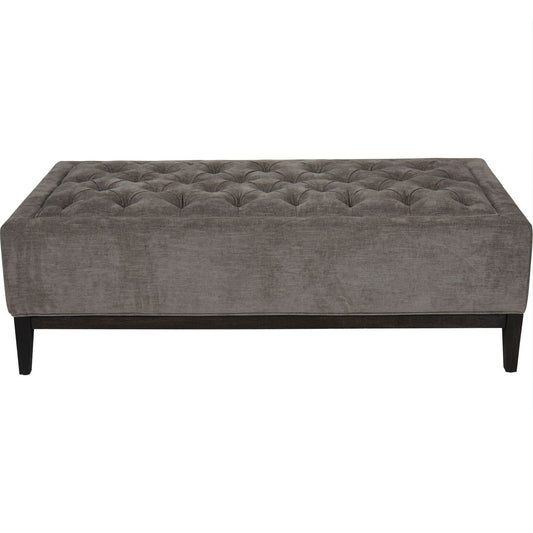Theodore Buttoned XL Ottoman Warm Grey