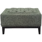 Theodore Buttoned Stool Forest Green