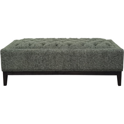 Theodore Buttoned XL Ottoman Forest Green