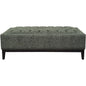 Theodore Buttoned XL Ottoman Forest Green