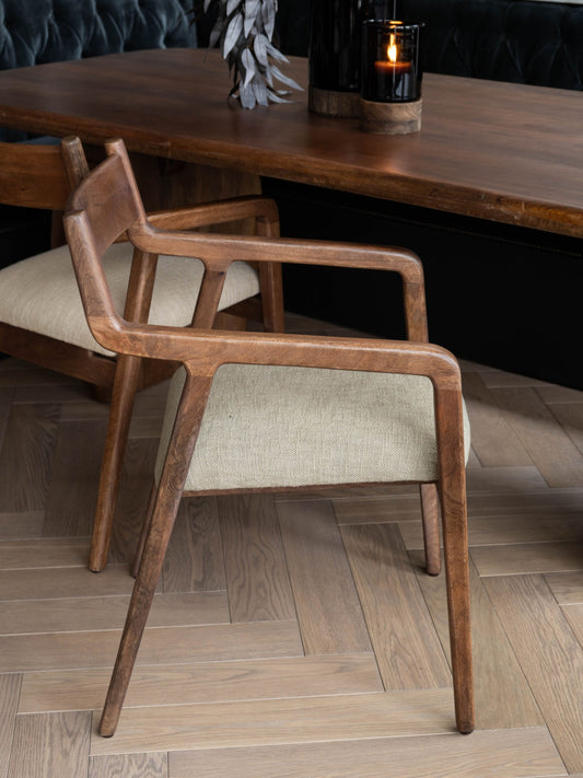 Monterey Wooden Upholstered Dining Chair Sage (x2)