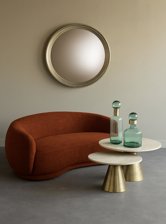 Waverley Curved Mini Sofa Terracotta