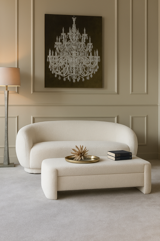 Waverley Upholstered Storage Bench Cream